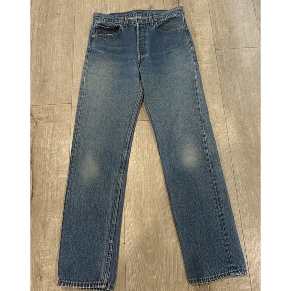 Levi's Denim - Vintage 90s Levi's 501xx Jeans Adult 33X34 Button Fly Denim Straight USA MADE